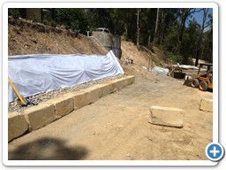 Fitted blocks for retaining wall on Gold Coast Qld