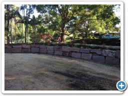 Landscaped rockwall