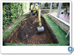 Ornamental pond excavations
