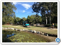 Small retaining wall at the Gold Coast Botanical Gardens Ashmore