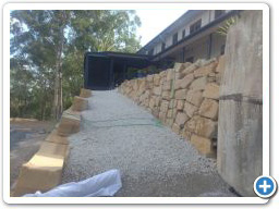 Rock wall and pathway