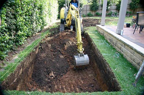 Inground pool excavation on the Gold Coast