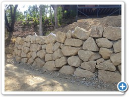 Rock retaining wall Gold Coast